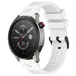 Per Amazfit Watch 22mm Cinturino in silicone con fibbia nera punteggiata (bianco)