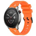 Per Amazfit Watch 22mm Cinturino in silicone con fibbia nera punteggiata (arancione)