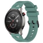 Per Amazfit Watch 22mm Cinturino in silicone con fibbia nera punteggiata (verde oliva)