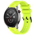 Per Amazfit 22mm Cinturino in silicone con fibbia nera punteggiata (verde lime)