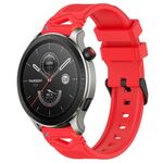 Per Amazfit 22mm Cinturino in silicone con fibbia nera punteggiata (due colori + rosso)