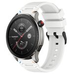 Per Amazfit Watch 22mm Vertical Pattern Black Buckle Silicone Watch Band (due colori + bianco)