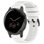 Per Garmin Watch 22mm Vertical Pattern Black Buckle Silicone Watch Band (due colori + bianco)