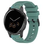 Per Garmin Watch 22mm Vertical Pattern Black Buckle Silicone Watch Band (due colori + verde oliva)