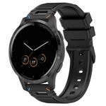 Per Garmin Watch 22mm Vertical Pattern Black Buckle Silicone Watch Band (due colori + nero)