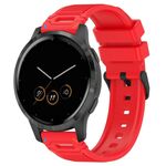 Per Garmin Watch 22mm Vertical Pattern Black Buckle Silicone Watch Band (due colori + rosso)