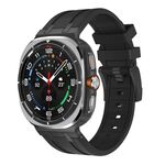 Per cinturino in silicone liquido per Samsung Galaxy Watch Ultra 47mm AP Series (nero)