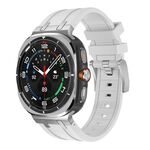 Per cinturino in silicone liquido per Samsung Galaxy Watch Ultra 47mm AP Series (argento bianco)