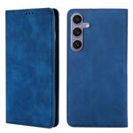 Per Samsung Galaxy S25+ 5G Custodia magnetica in pelle Skin Feel (blu)