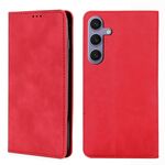 Per Samsung Galaxy S25+ 5G Custodia magnetica in pelle Skin Feel (rossa)