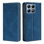 Per Xiaomi 14T Pro 5G Custodia per telefono in pelle magnetica Skin Feel (blu)