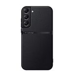 Per Samsung Galaxy S22 5G Custodia per telefono antiurto magnetica in pelle Litchi con copertura totale (nera)