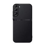 Per Samsung Galaxy S22+ 5G Custodia per telefono antiurto magnetica in pelle Litchi a copertura totale (nera)