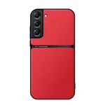 Per Samsung Galaxy S22+ 5G Custodia per telefono antiurto magnetica in pelle Litchi a copertura totale (rossa)