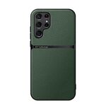 Per Samsung Galaxy S22 Ultra 5G Custodia per telefono antiurto magnetica in pelle Litchi con copertura totale (verde)