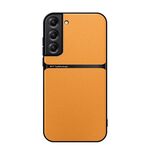Per Samsung Galaxy S23 5G Custodia per telefono antiurto magnetica in pelle Litchi con copertura completa (giallo)