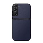 Per Samsung Galaxy S23 5G Custodia per telefono antiurto magnetica in pelle Litchi con copertura totale (blu navy)