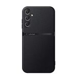 Per Samsung Galaxy S24 FE 5G Custodia per telefono antiurto magnetica in pelle Litchi con copertura totale (nera)