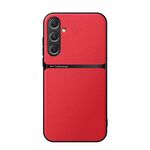 Per Samsung Galaxy S24+ 5G Custodia per telefono antiurto magnetica in pelle Litchi a copertura totale (rossa)