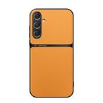 Per Samsung Galaxy S24+ 5G Custodia per telefono antiurto magnetica in pelle Litchi a copertura totale (giallo)