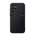 Per Samsung Galaxy S24 Ultra 5G Custodia per telefono antiurto magnetica in pelle Litchi con copertura totale (nera)