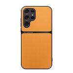 Per Samsung Galaxy S24 Ultra 5G Custodia per telefono antiurto magnetica in pelle Litchi con copertura completa (giallo)