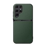 Per Samsung Galaxy S24 Ultra 5G Custodia per telefono antiurto magnetica in pelle Litchi con copertura totale (verde)
