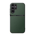 Per Samsung Galaxy S25 Ultra 5G Custodia per telefono antiurto magnetica in pelle Litchi con copertura totale (verde)