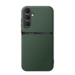 Per Samsung Galaxy S25+ 5G Custodia per telefono antiurto magnetica in pelle Litchi con copertura totale (verde)