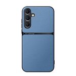 Per Samsung Galaxy S25+ 5G Custodia per telefono antiurto magnetica in pelle Litchi a copertura totale (blu)