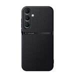 Per Samsung Galaxy S25 5G Custodia per telefono antiurto magnetica in pelle Litchi con copertura totale (nera)