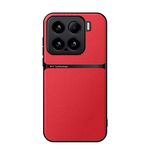 Per Xiaomi 15 Custodia per telefono antiurto magnetica in pelle Litchi con copertura completa (rossa)