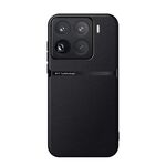 Per Xiaomi 15 Pro Custodia per telefono antiurto magnetica in pelle Litchi con copertura completa (nera)