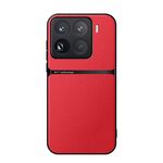 Per Xiaomi 15 Pro Custodia per telefono antiurto magnetica in pelle Litchi con copertura completa (rossa)