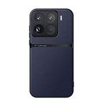 Per Xiaomi 15 Pro Custodia per telefono antiurto magnetica in pelle Litchi con copertura completa (blu navy)