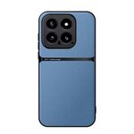 Per Xiaomi 14 Custodia per telefono antiurto magnetica in pelle Litchi con copertura completa (blu)