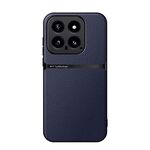 Per Xiaomi 14 Custodia per telefono antiurto magnetica in pelle Litchi con copertura completa (blu navy)