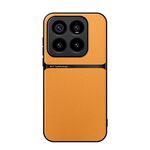 Per Xiaomi 14 Pro Custodia per telefono antiurto magnetica in pelle Litchi con copertura completa (giallo)