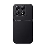 Per Xiaomi 14T Custodia per telefono antiurto magnetica in pelle Litchi con copertura completa (nera)
