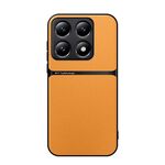 Per Xiaomi 14T Pro Custodia per telefono antiurto magnetica in pelle Litchi con copertura completa (giallo)