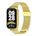 Per Xiaomi Smart Band 9 Active / Redmi Band 3 Mijobs Metal Shell Milan Buckle Watch Band (oro)