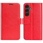 Per Samsung Galaxy S25+ 5G R64 Texture Custodia in pelle con flip orizzontale (rosso)