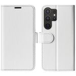 Per Samsung Galaxy S25 Ultra 5G R64 Texture Custodia in pelle con flip orizzontale (bianco)