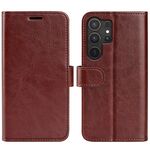 Per Samsung Galaxy S25 Ultra 5G R64 Texture Custodia in pelle con flip orizzontale (marrone)