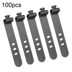 100 pezzi/confezione 73mm 3 fori avvolgicavo in silicone (nero)