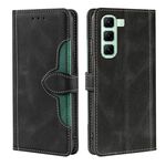Per Infinix Hot 50 4G Custodia in pelle con fibbia magnetica Skin Feel (nera)