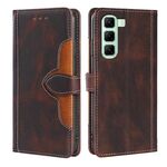 Per Infinix Hot 50 4G Custodia in pelle con fibbia magnetica Skin Feel (marrone)