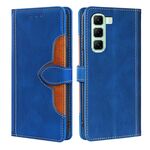 Per Infinix Hot 50 4G Custodia in pelle con fibbia magnetica Skin Feel (blu)