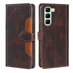 Per Infinix Hot 50 5G Custodia in pelle con fibbia magnetica Skin Feel (marrone)