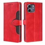 Per Infinix Hot 50i 4G Custodia in pelle con fibbia magnetica Skin Feel (rosso)